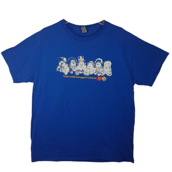 2023 McDONALDS McNugget Buddies Tee Shirt Large US L Blue Unisex Men Women Kids - Picture 1 of 16